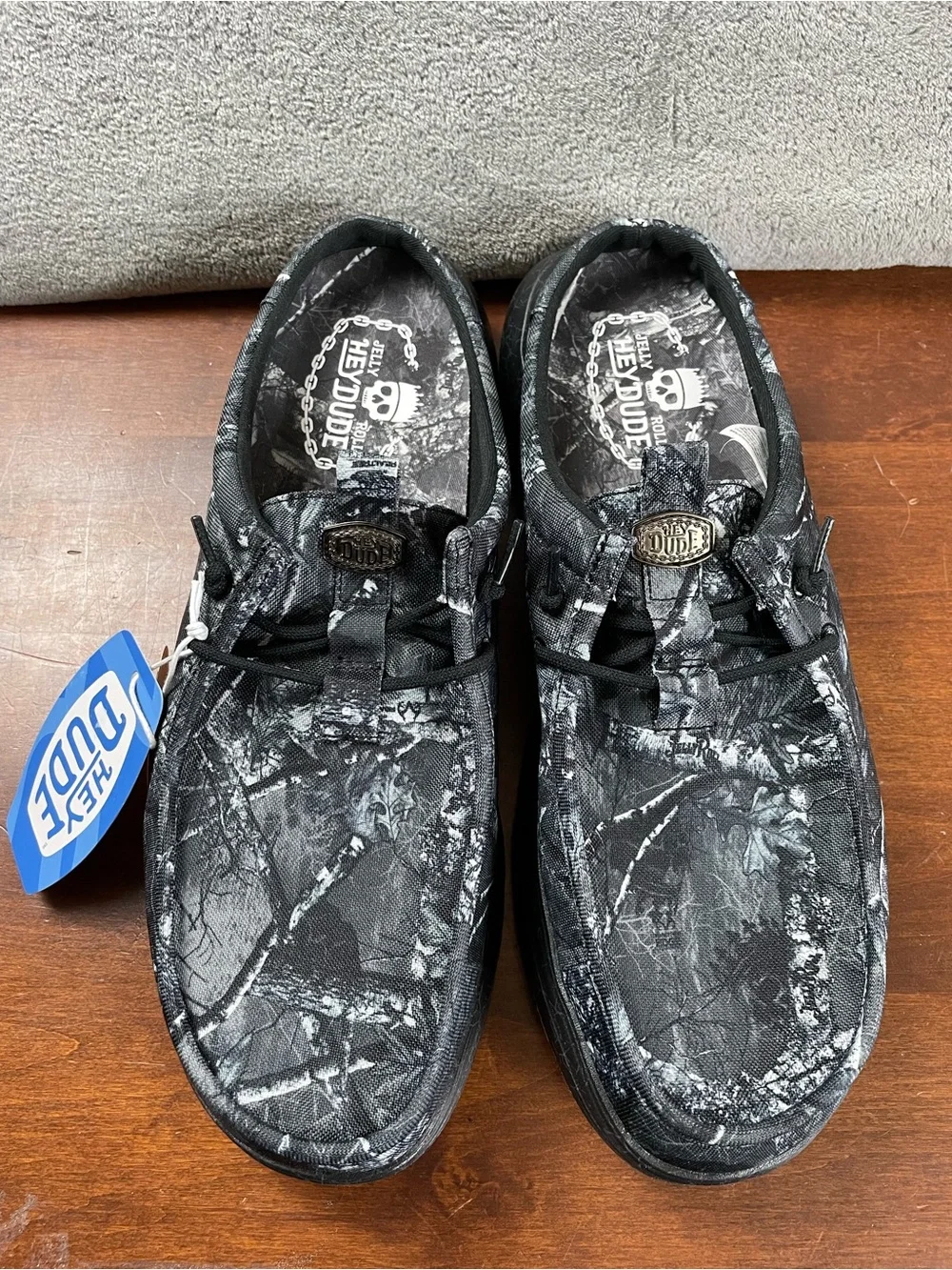 Hey Dude Jelly Roll Wally Comf Slip Limited Edition Black Camo Mens 13 Loafers